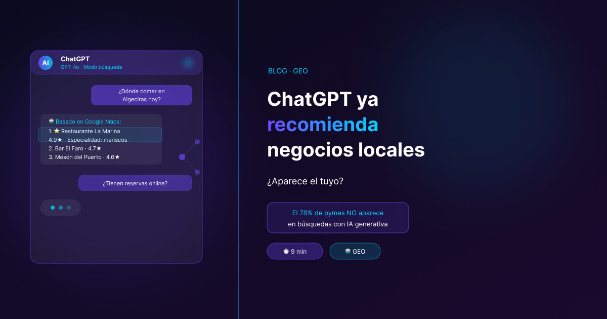 AEO pymes, GEO negocios locales