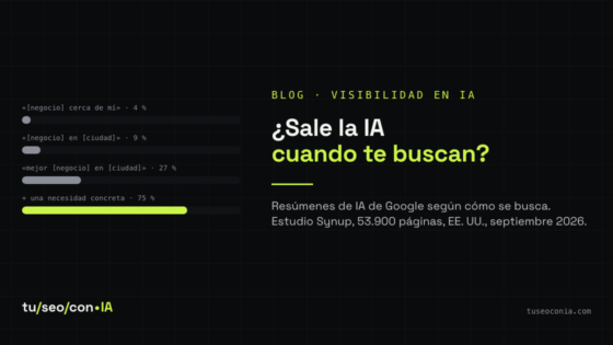 Resultados de Google en un móvil con un resumen de IA encima del mapa, en una búsqueda local de un negocio